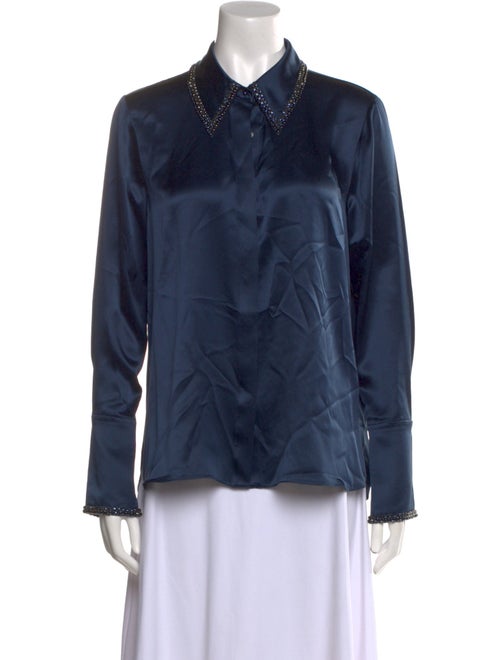 TWP Silk Long Sleeve Button-Up Top