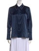 TWP Silk Long Sleeve Button-Up Top