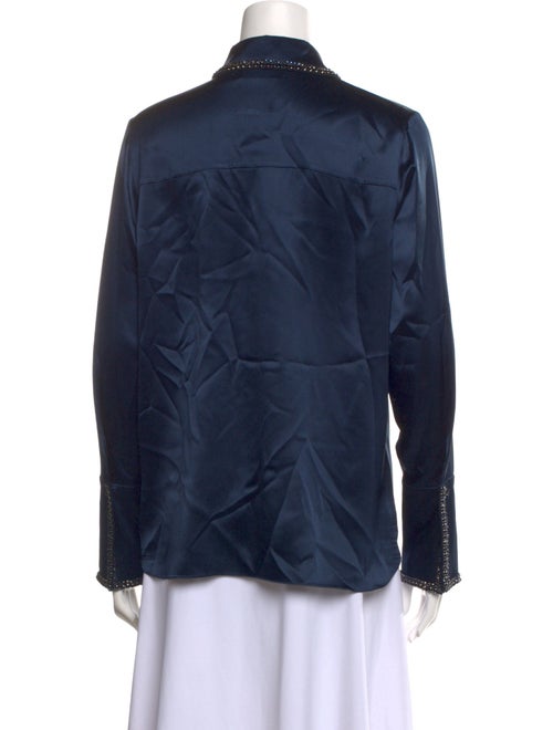 TWP Silk Long Sleeve Button-Up Top