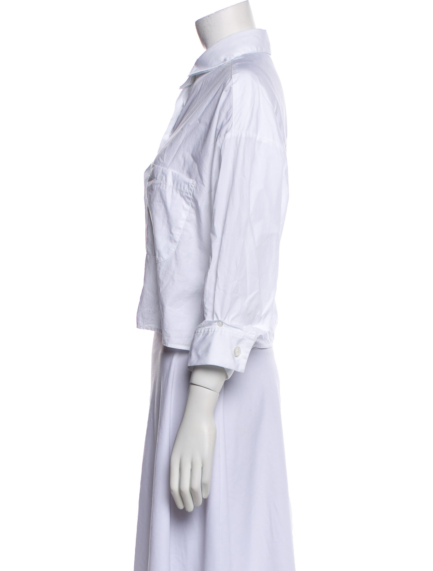 TWP Three-Quarter Sleeve Button-Up Top