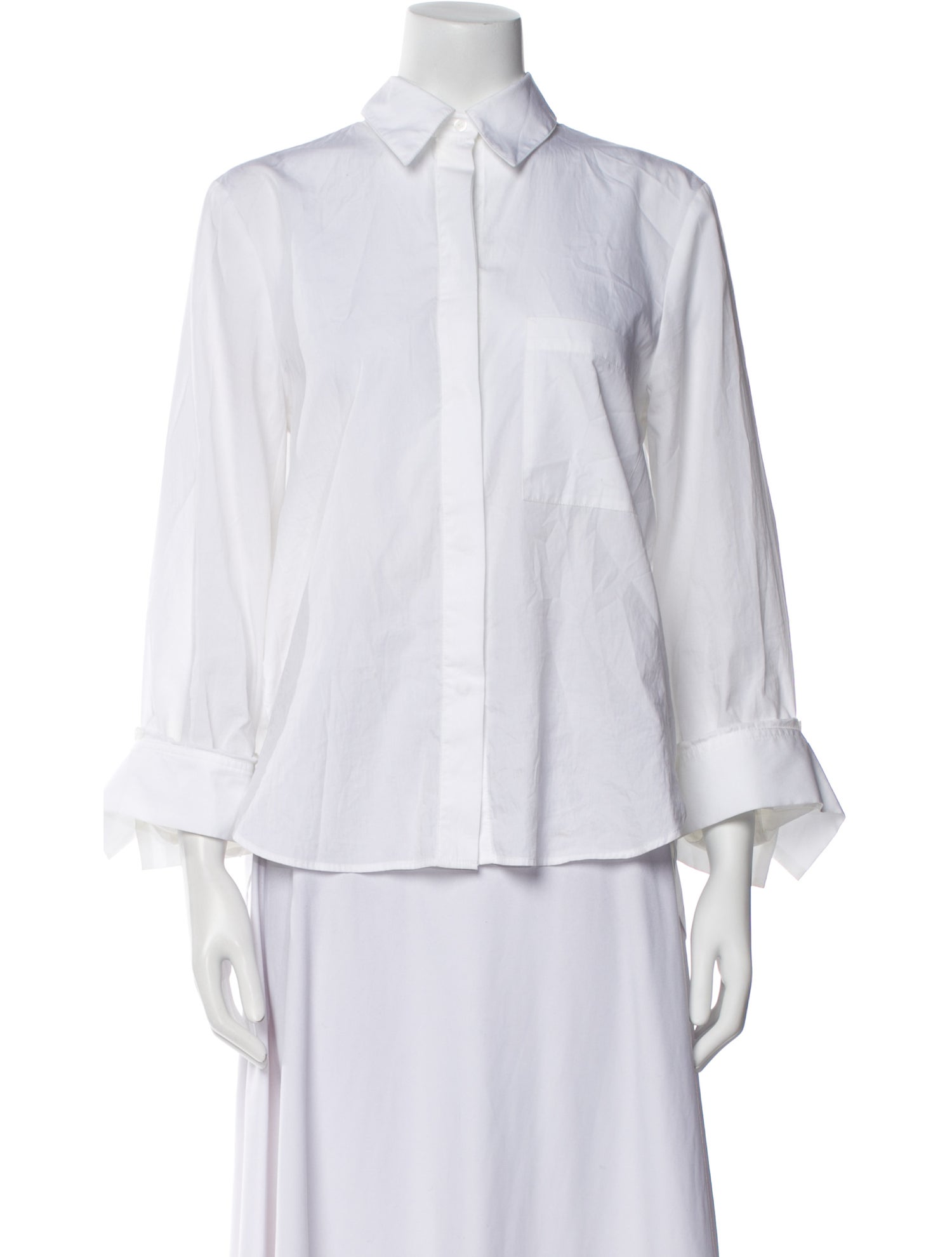 TWP Three-Quarter Sleeve Button-Up Top