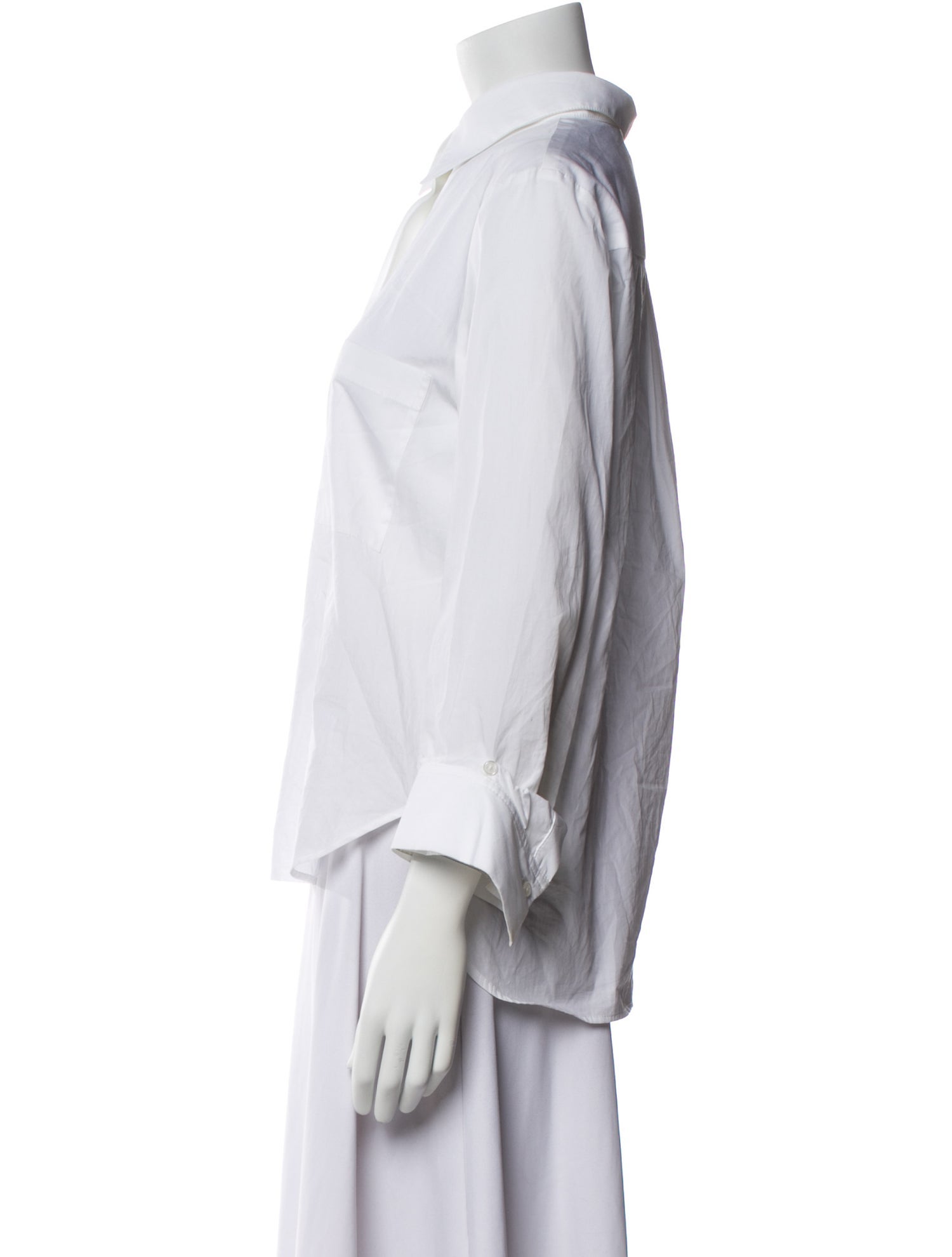 TWP Three-Quarter Sleeve Button-Up Top