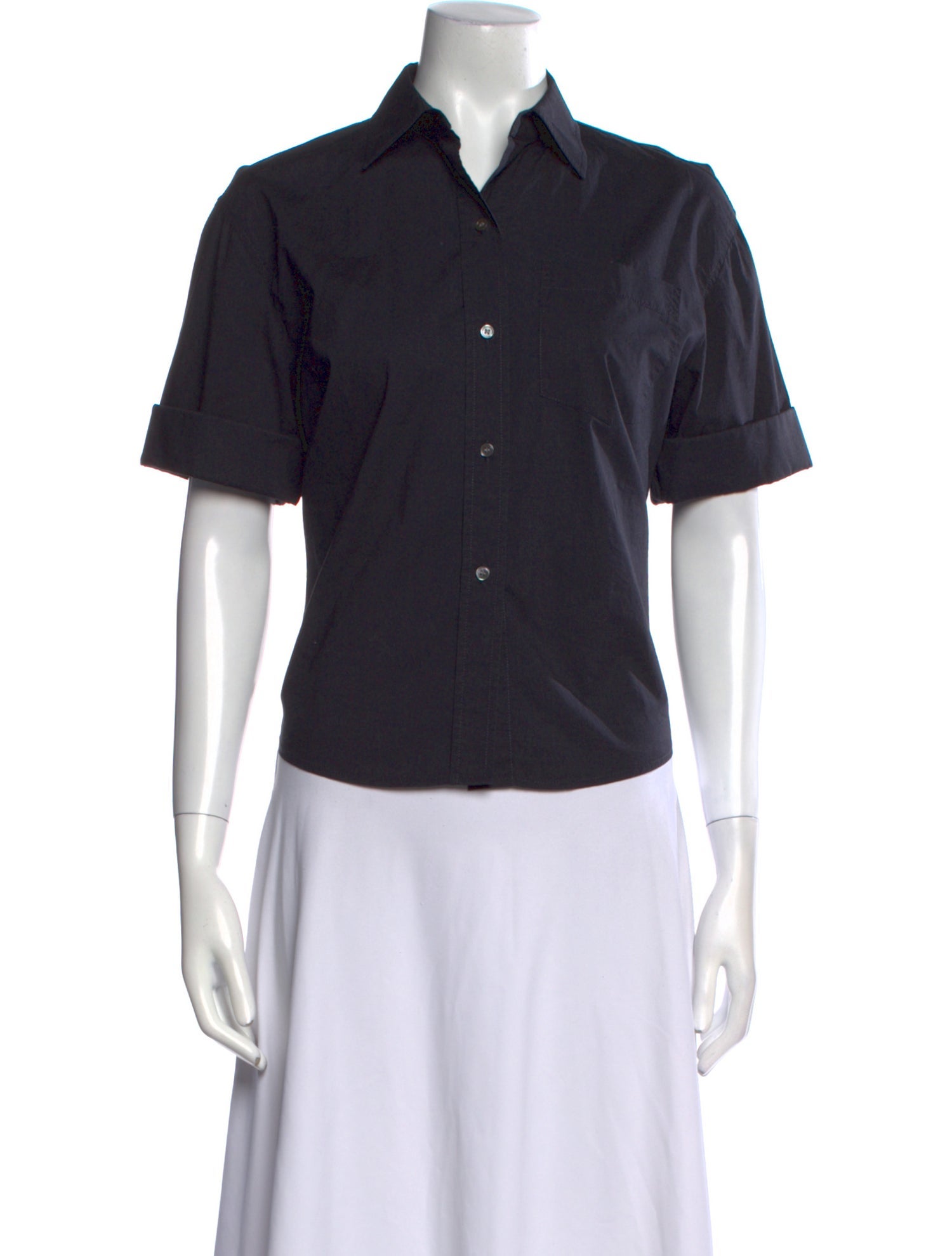 TWP Short Sleeve Button-Up Top