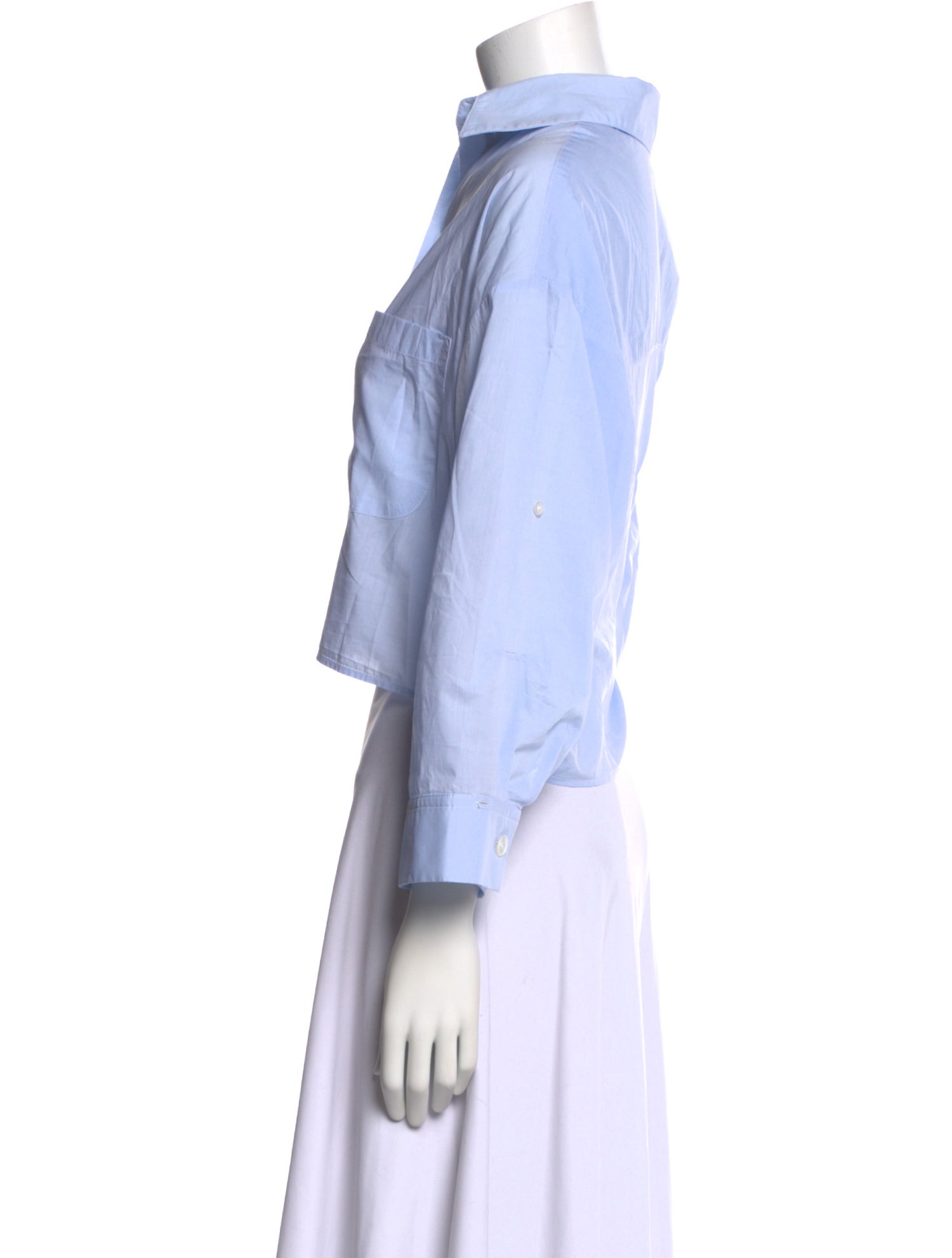 TWP Three-Quarter Sleeve Button-Up Top