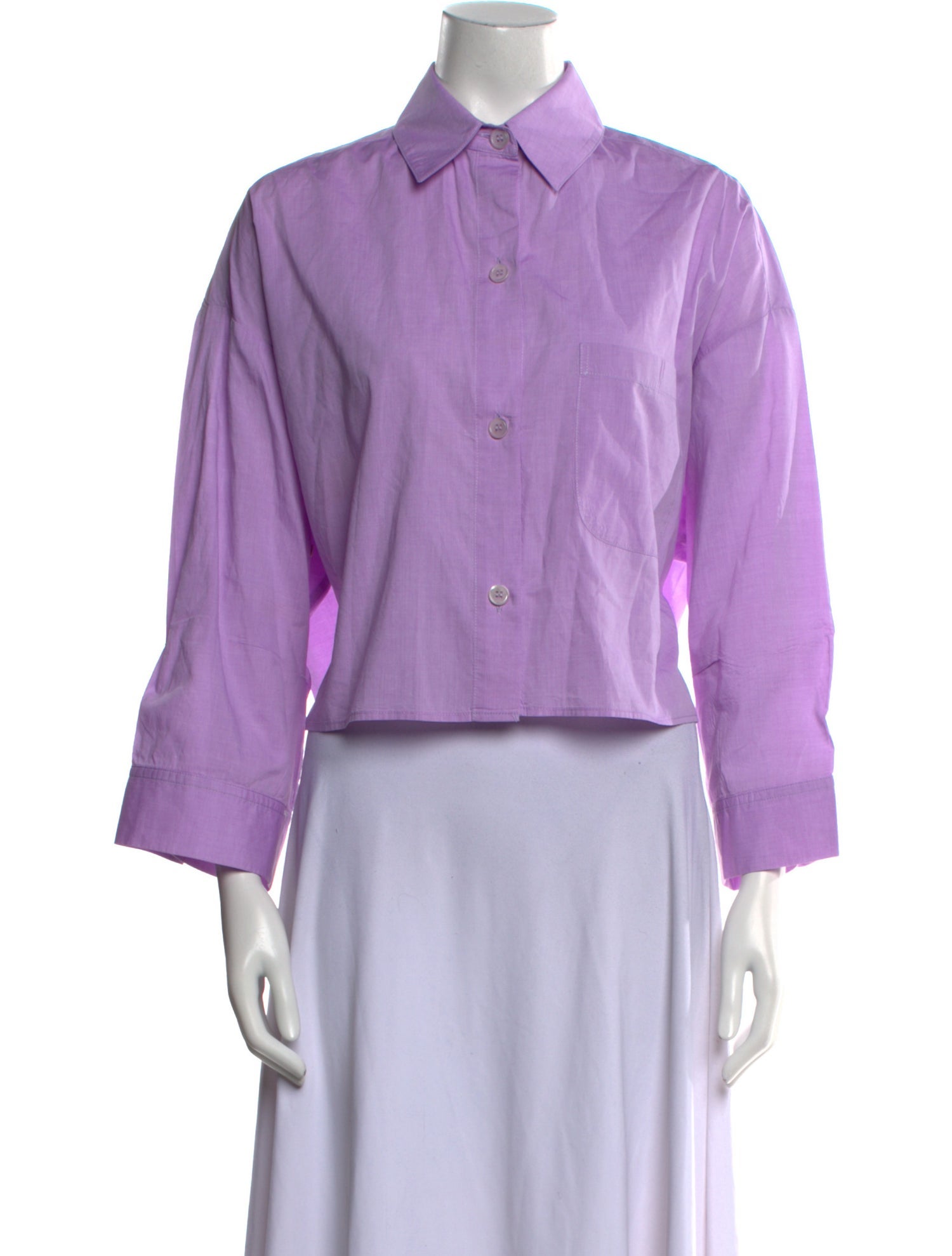 TWP Three-Quarter Sleeve Button-Up Top