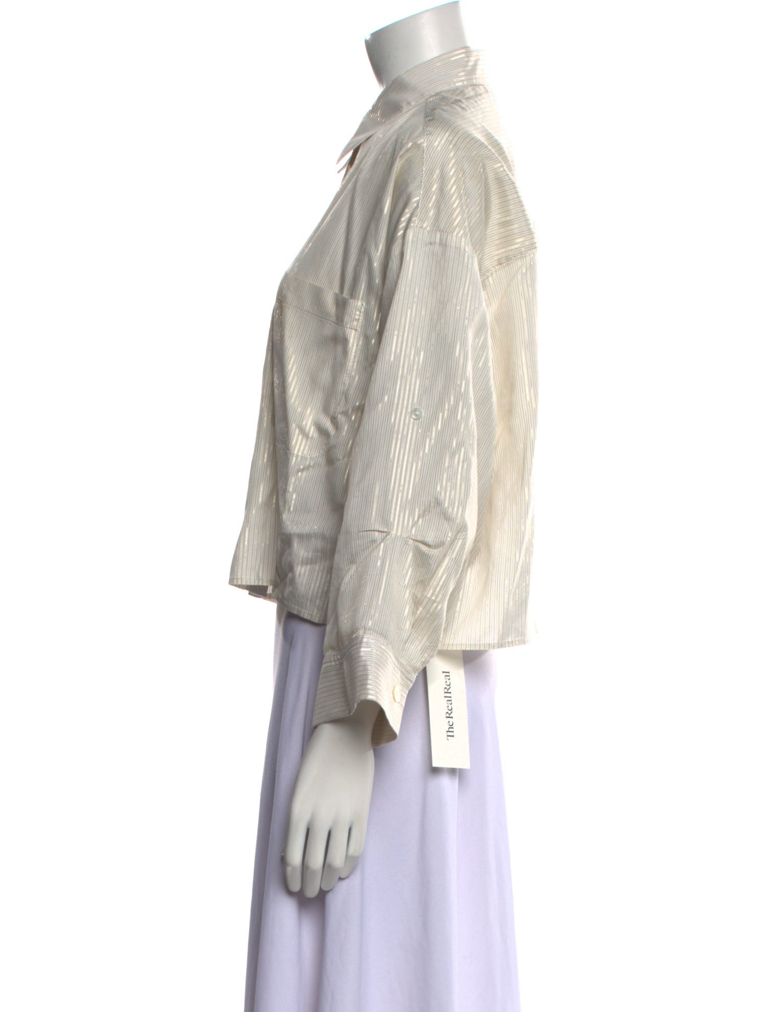 TWP Silk Striped Crop Top