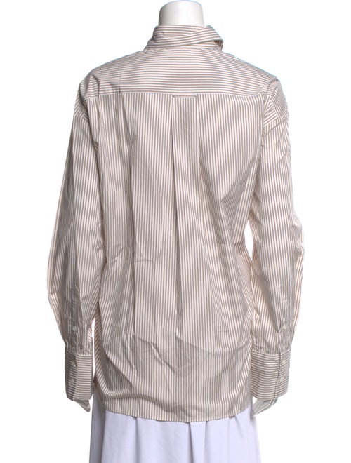TWP Striped Long Sleeve Button-Up Top