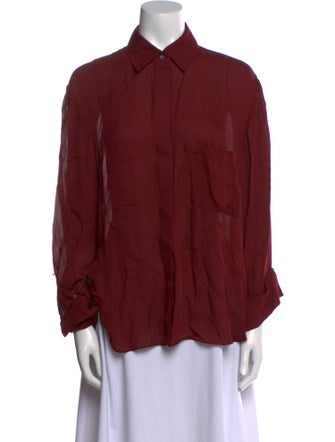 TWP Silk Long Sleeve Button-Up Top