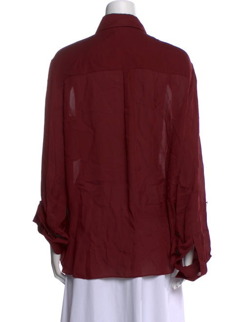 TWP Silk Long Sleeve Button-Up Top