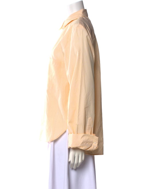 TWP Striped Long Sleeve Button-Up Top