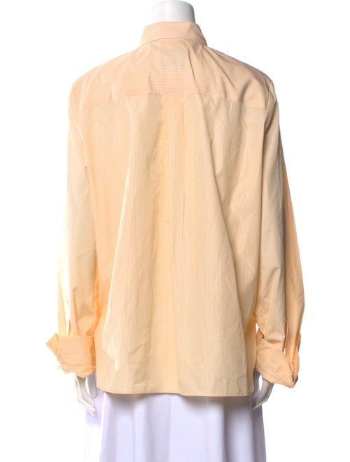 TWP Striped Long Sleeve Button-Up Top