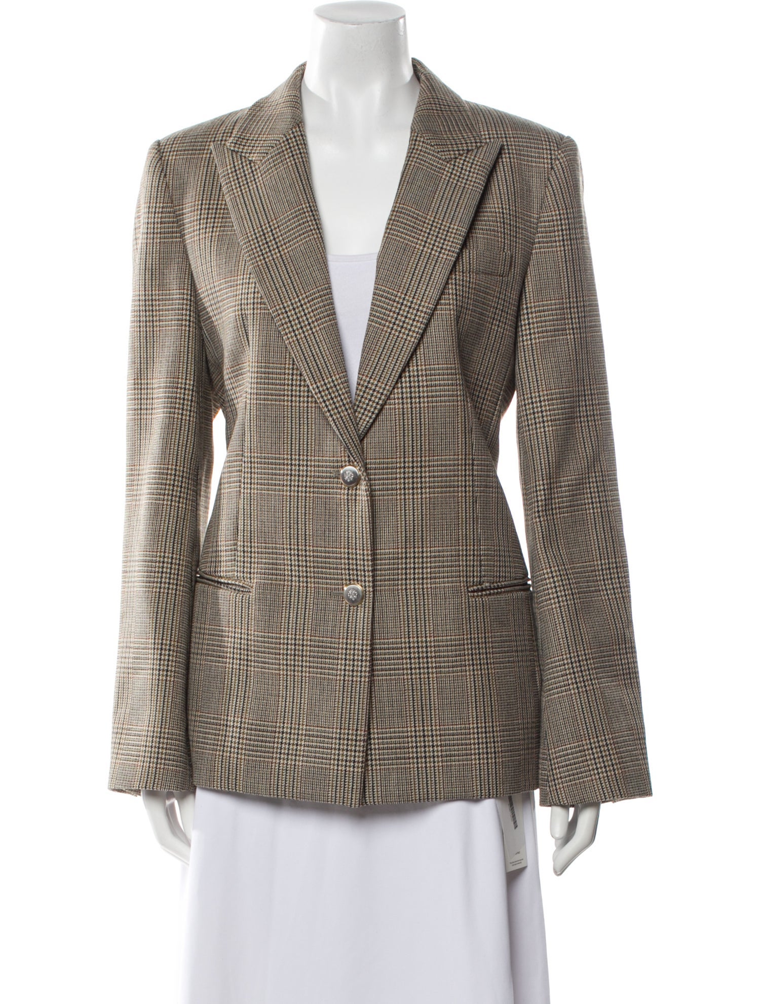 TWP Virgin Wool Plaid Print Blazer w/ Tags