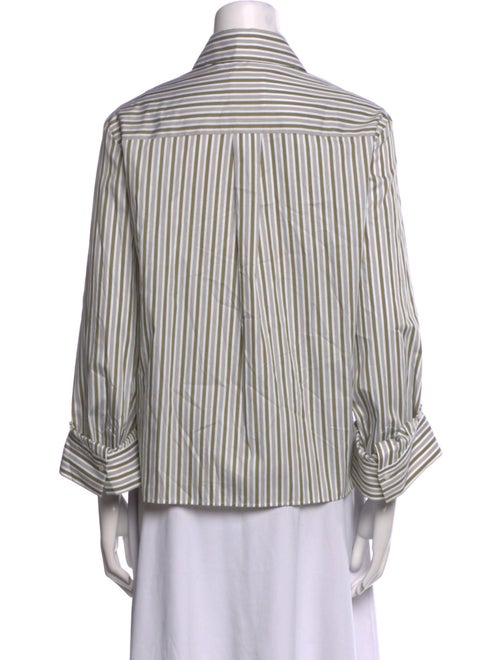 TWP Striped Long Sleeve Button-Up Top