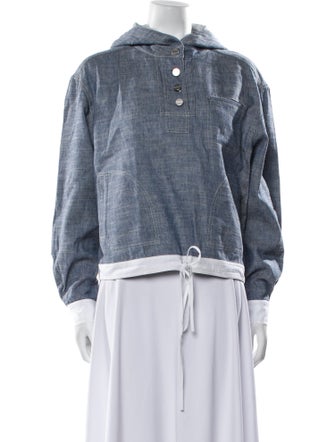 TWP Colorblock Pattern Denim Jacket