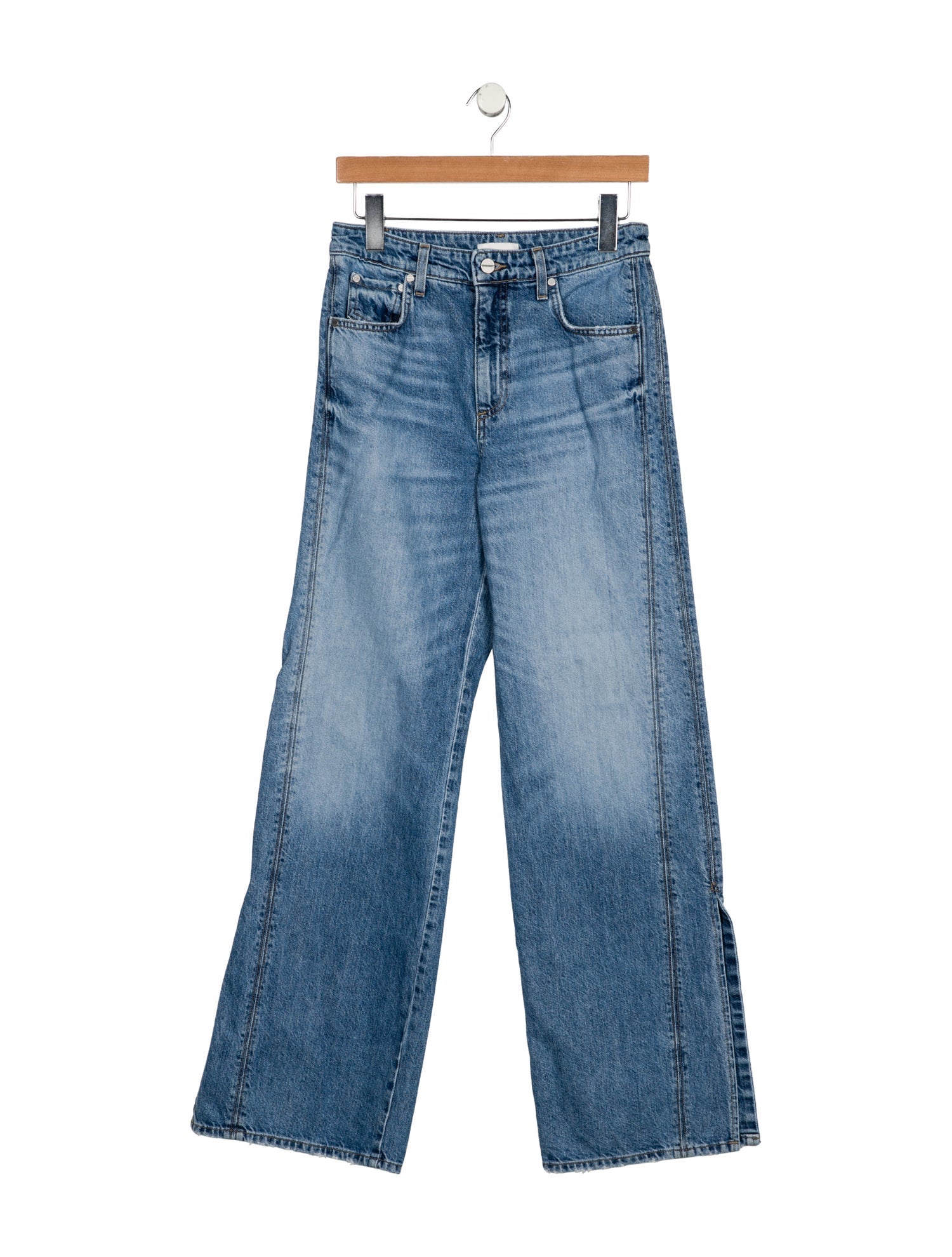 TWP Mid-Rise Wide Leg Jeans