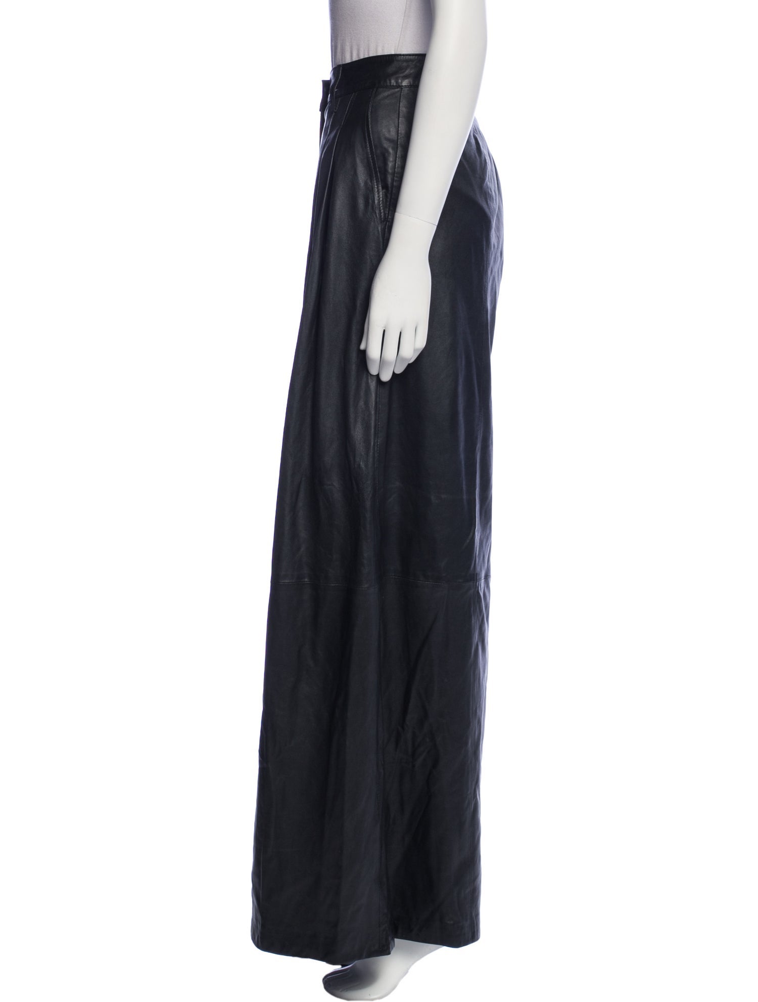 TWP Leather Wide Leg Pants