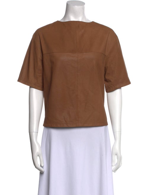 TWP Lambskin Scoop Neck Blouse