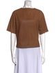 TWP Lambskin Scoop Neck Blouse