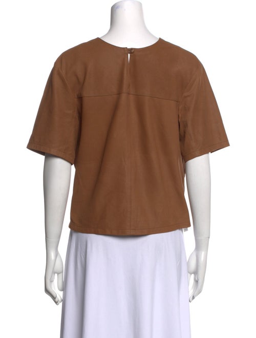 TWP Lambskin Scoop Neck Blouse