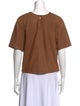 TWP Lambskin Scoop Neck Blouse