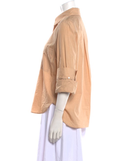 TWP Three-Quarter Sleeve Button-Up Top