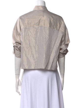 TWP Silk Striped Crop Top