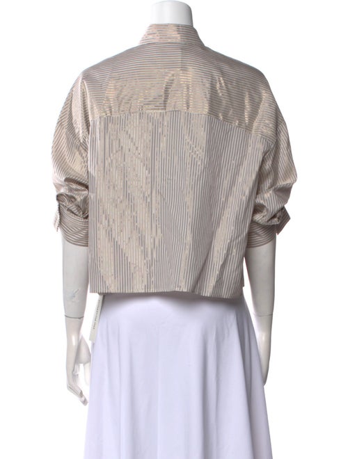 TWP Silk Striped Crop Top