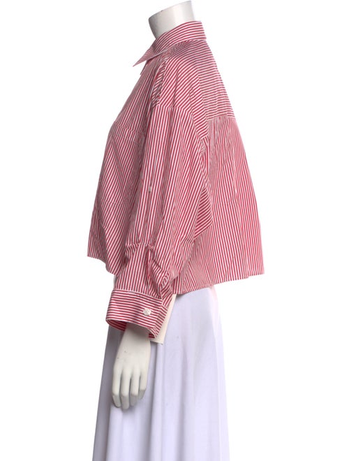 TWP Striped Long Sleeve Crop Top