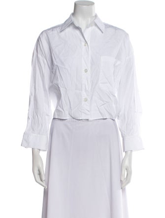 TWP Three-Quarter Sleeve Crop Top