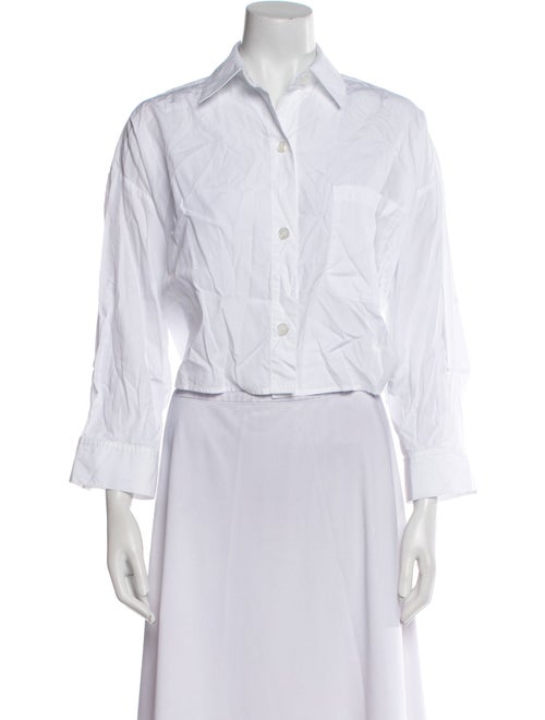 TWP Three-Quarter Sleeve Crop Top