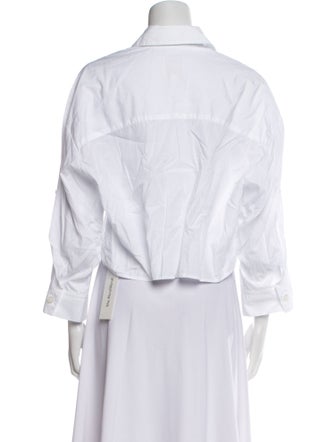 TWP Three-Quarter Sleeve Crop Top