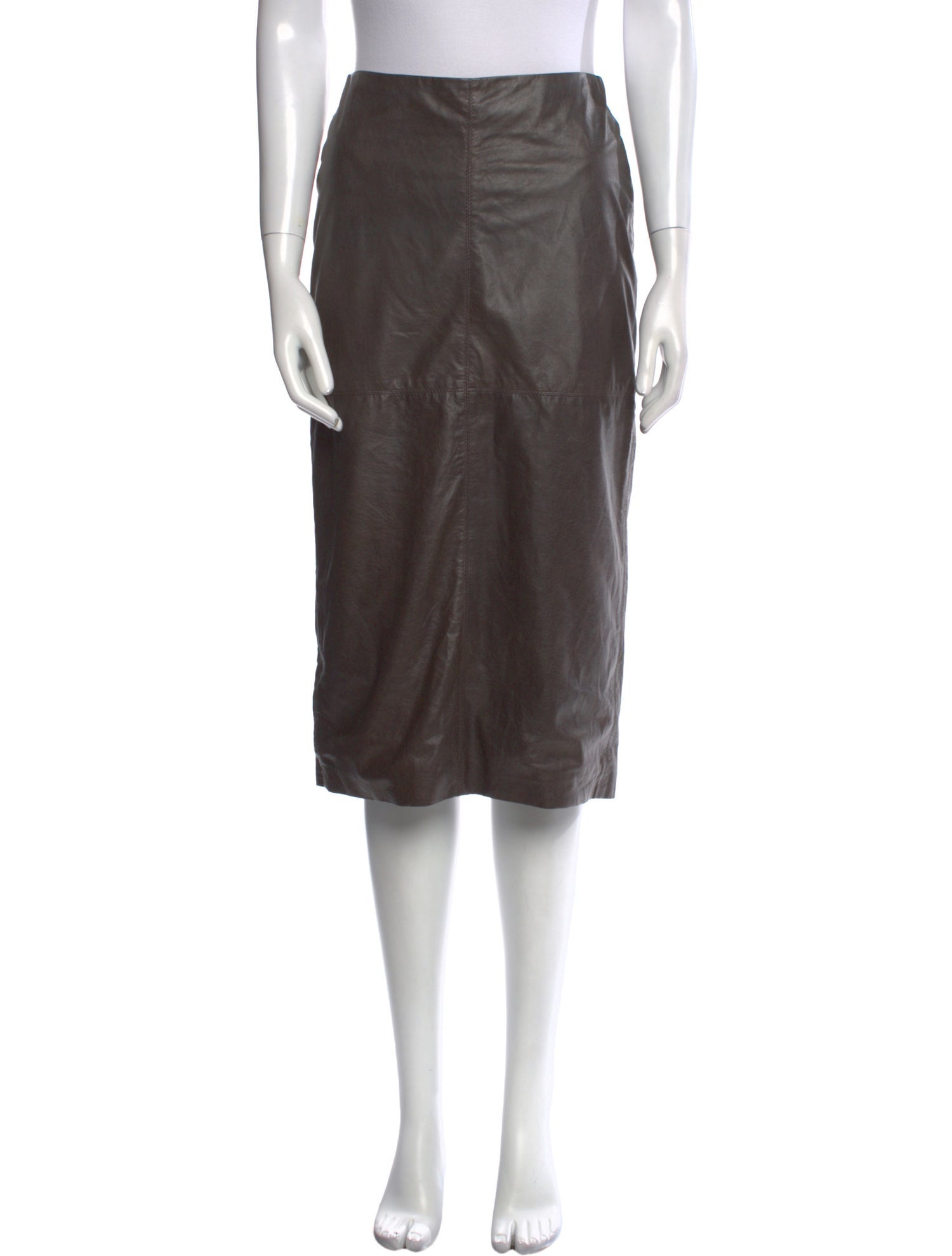 TWP Lambskin Knee-Length Skirt