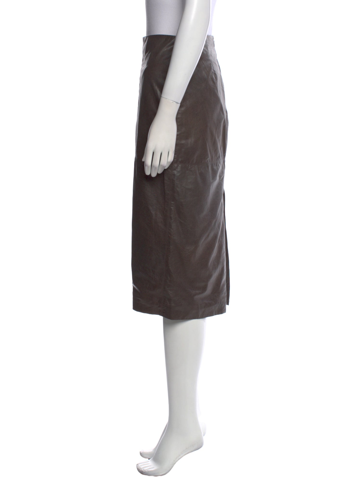 TWP Lambskin Knee-Length Skirt