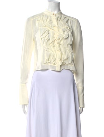 TWP Mock Neck Long Sleeve Crop Top