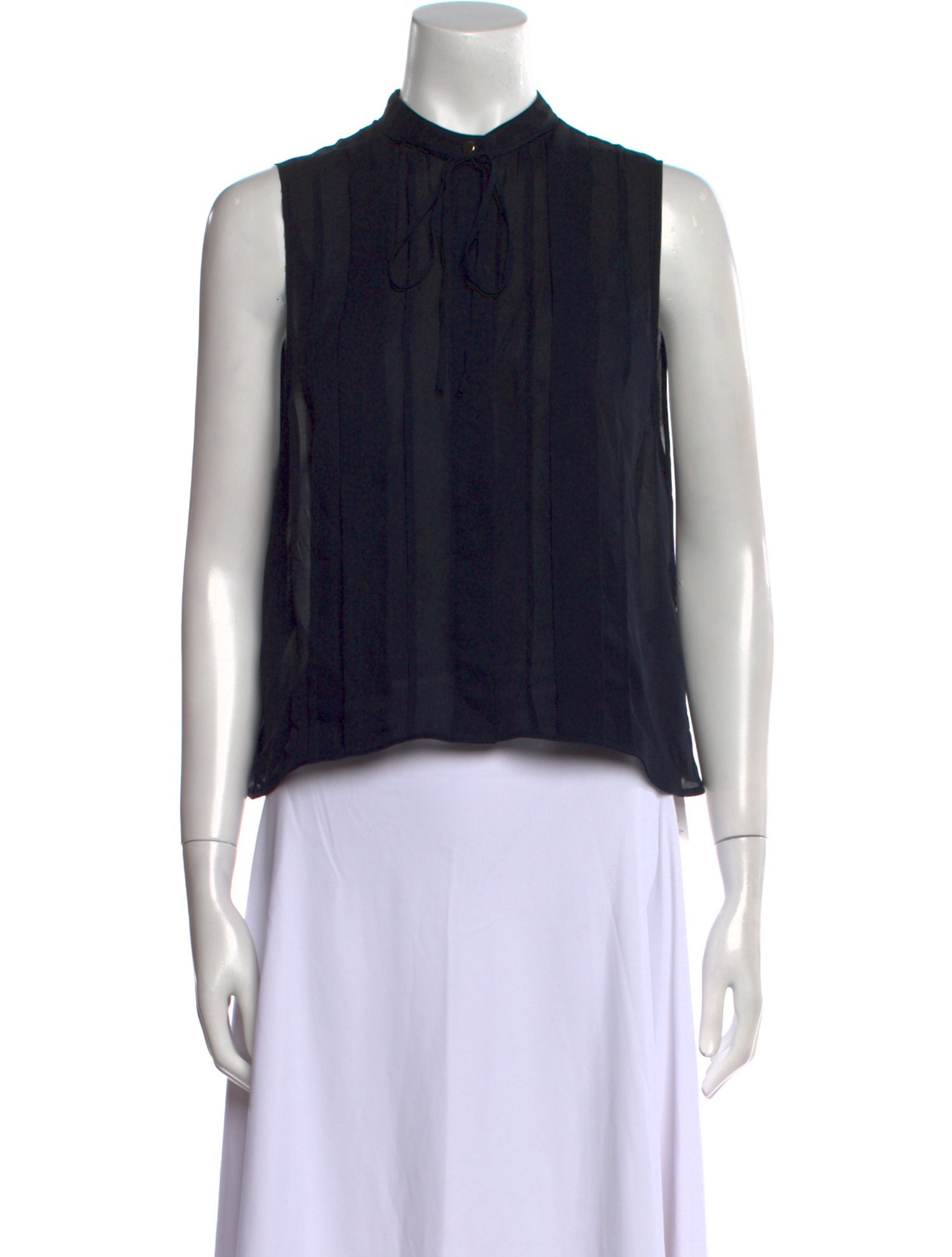 TWP Silk Mock Neck Crop Top