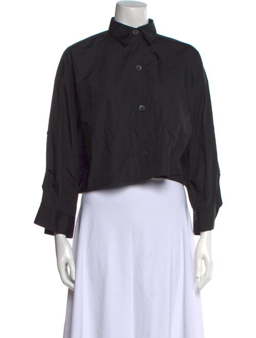 TWP Three-Quarter Sleeve Crop Top