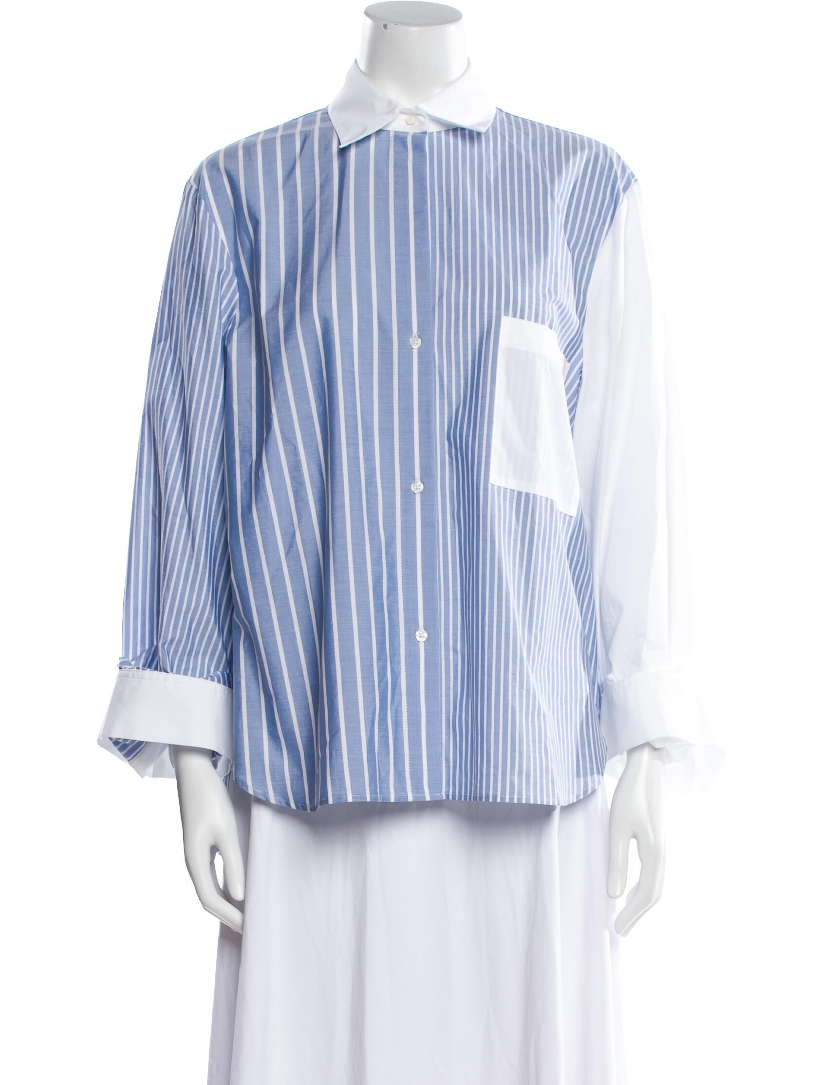 TWP Striped Long Sleeve Button-Up Top w/ Tags