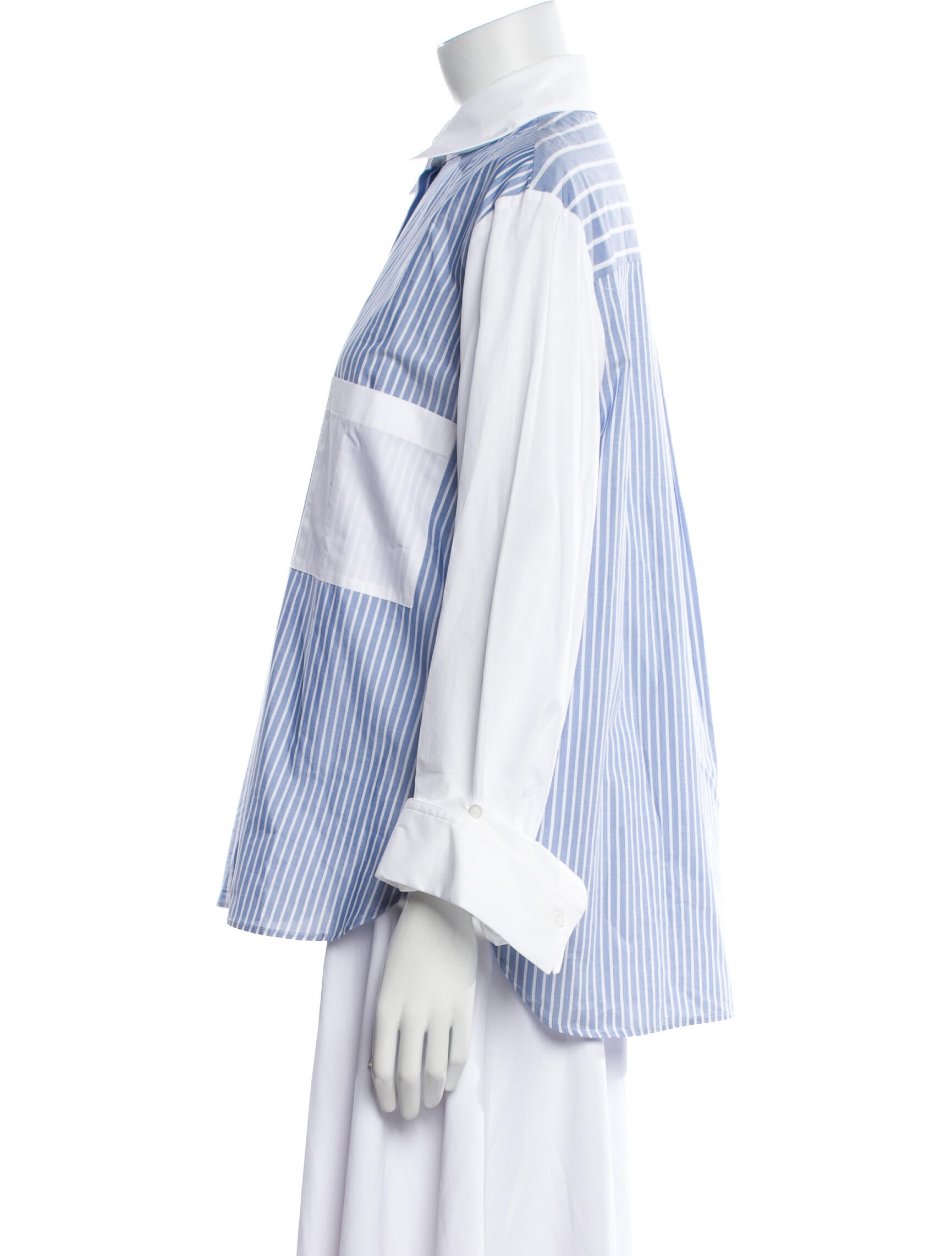 TWP Striped Long Sleeve Button-Up Top w/ Tags