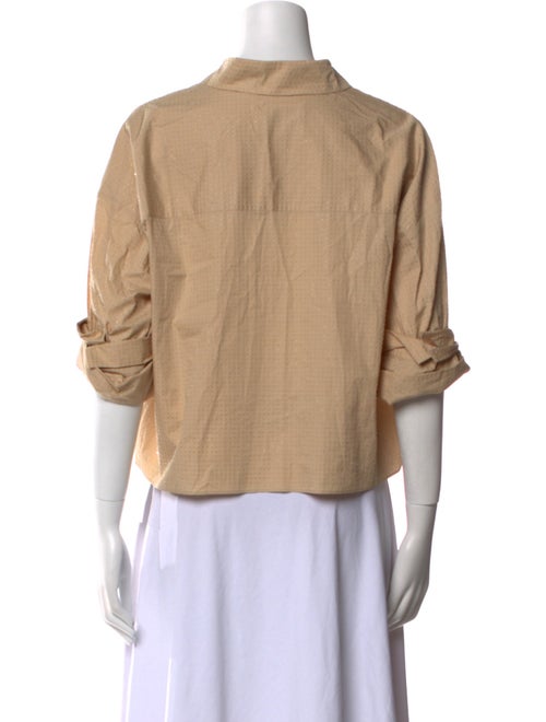 TWP Three-Quarter Sleeve Crop Top