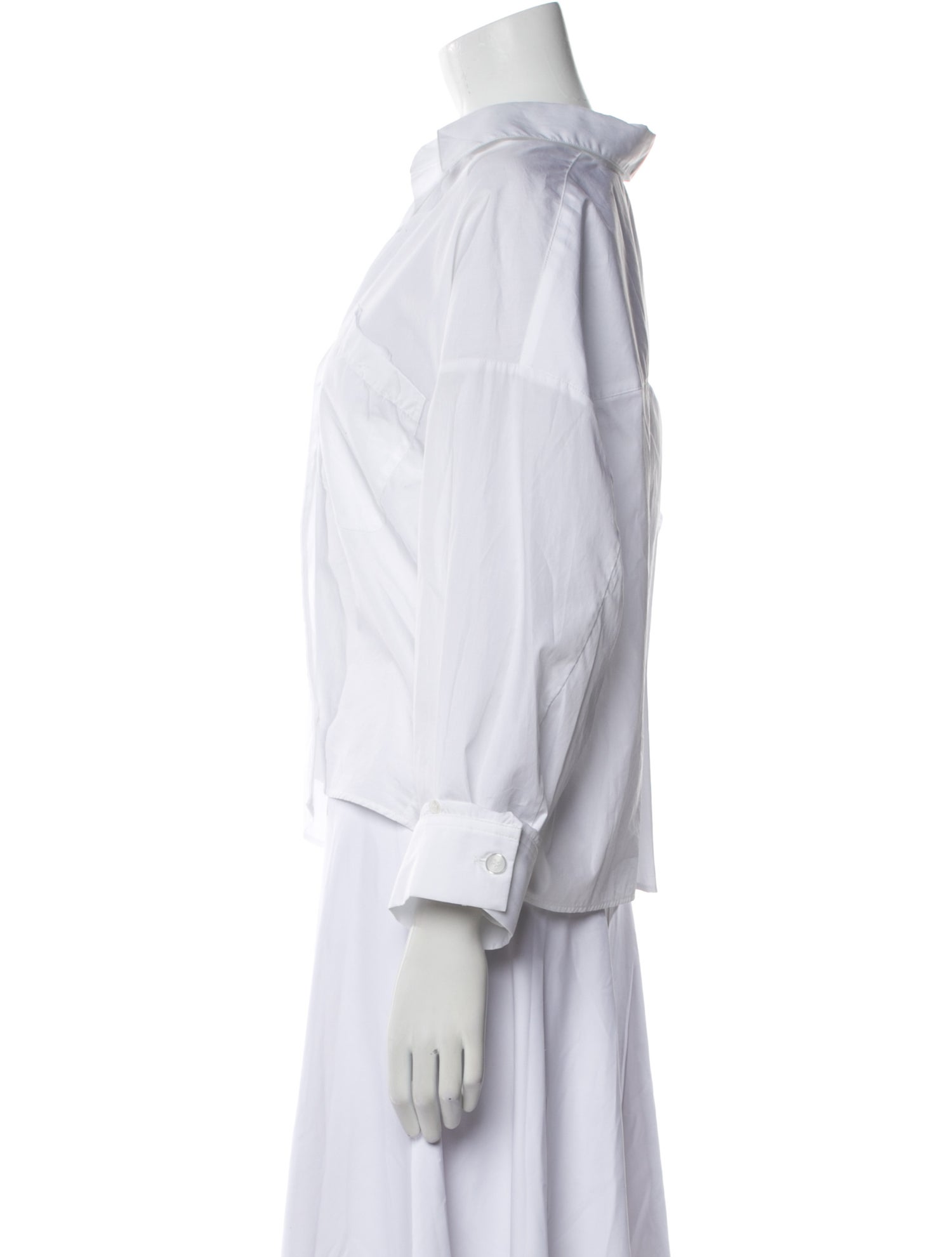 TWP V-Neck Three-Quarter Sleeve Blouse