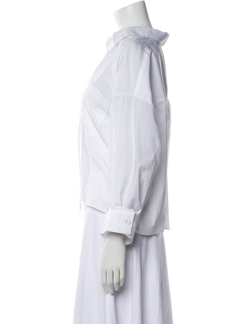 TWP V-Neck Three-Quarter Sleeve Blouse