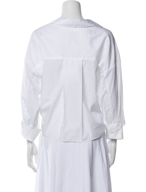 TWP V-Neck Three-Quarter Sleeve Blouse