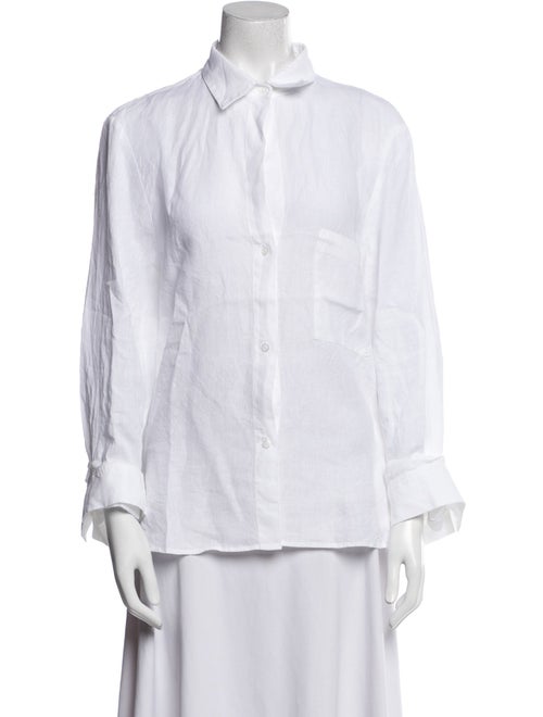 TWP Linen Long Sleeve Button-Up Top
