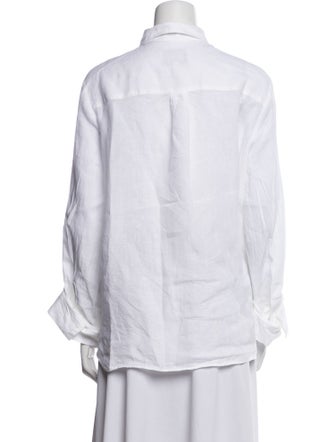 TWP Linen Long Sleeve Button-Up Top