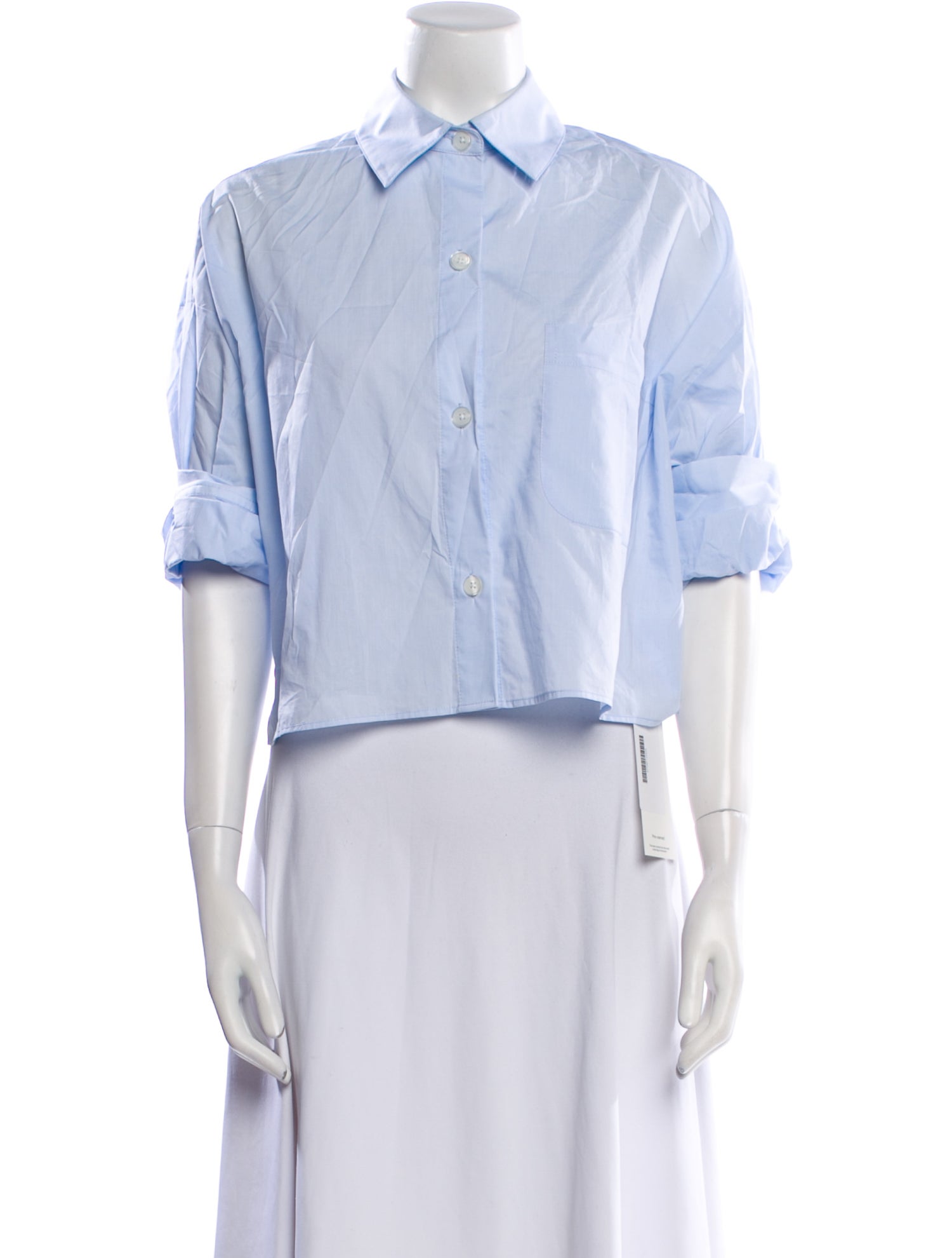 TWP Three-Quarter Sleeve Crop Top