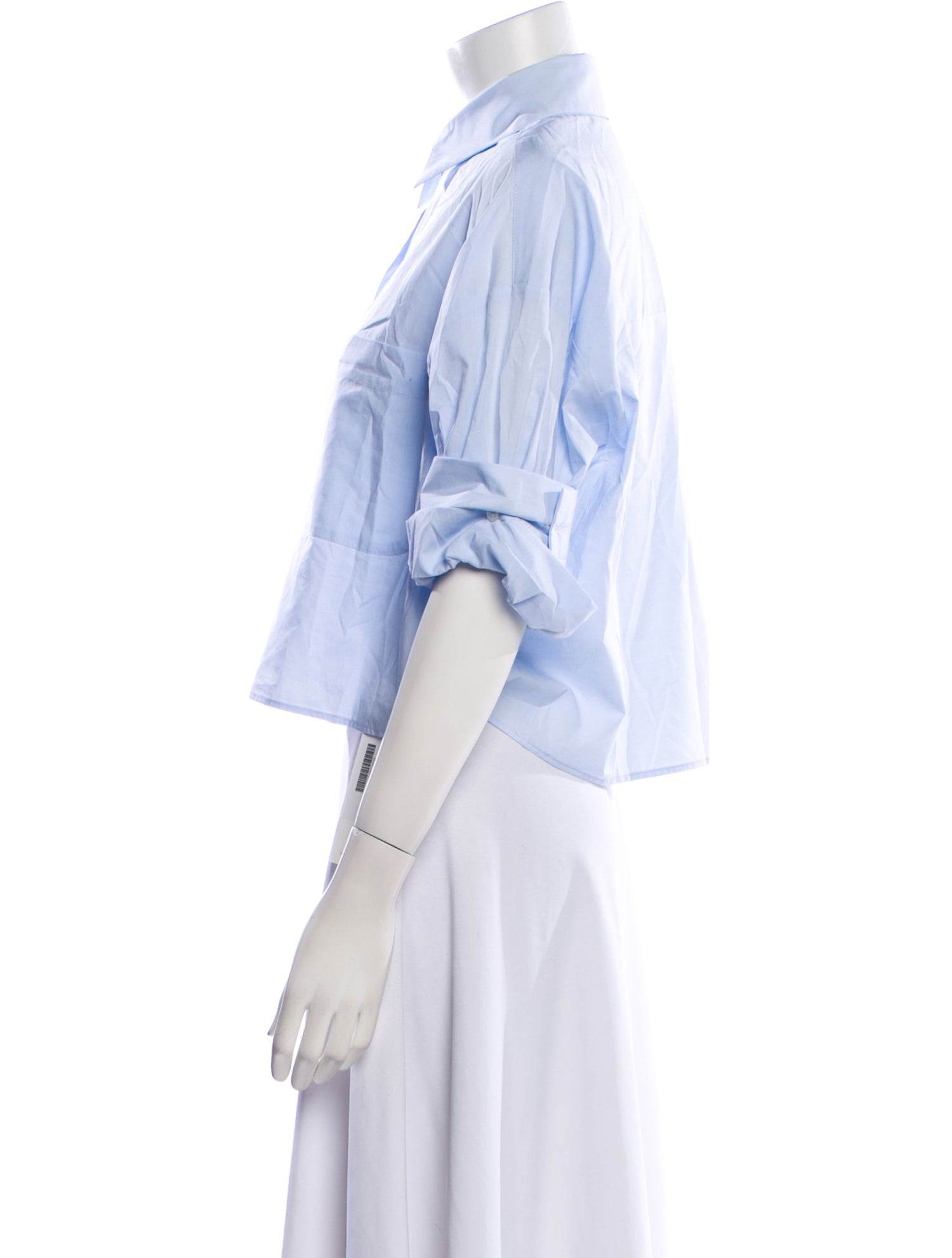 TWP Three-Quarter Sleeve Crop Top