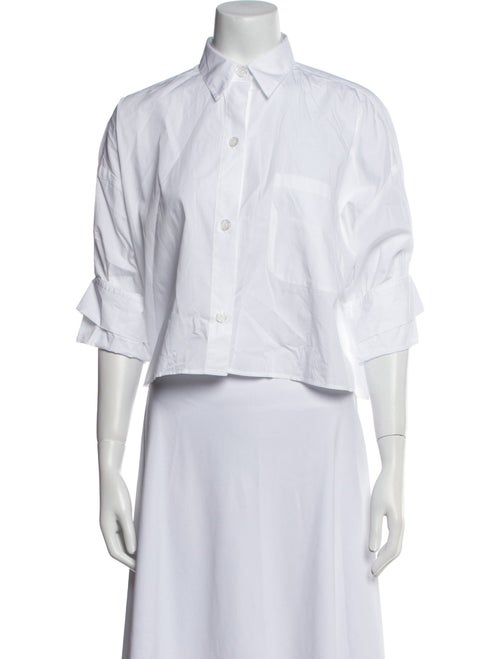 TWP Three-Quarter Sleeve Crop Top