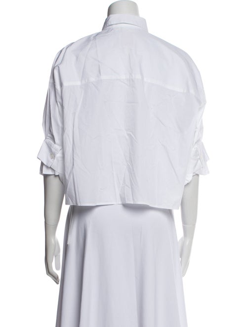 TWP Three-Quarter Sleeve Crop Top