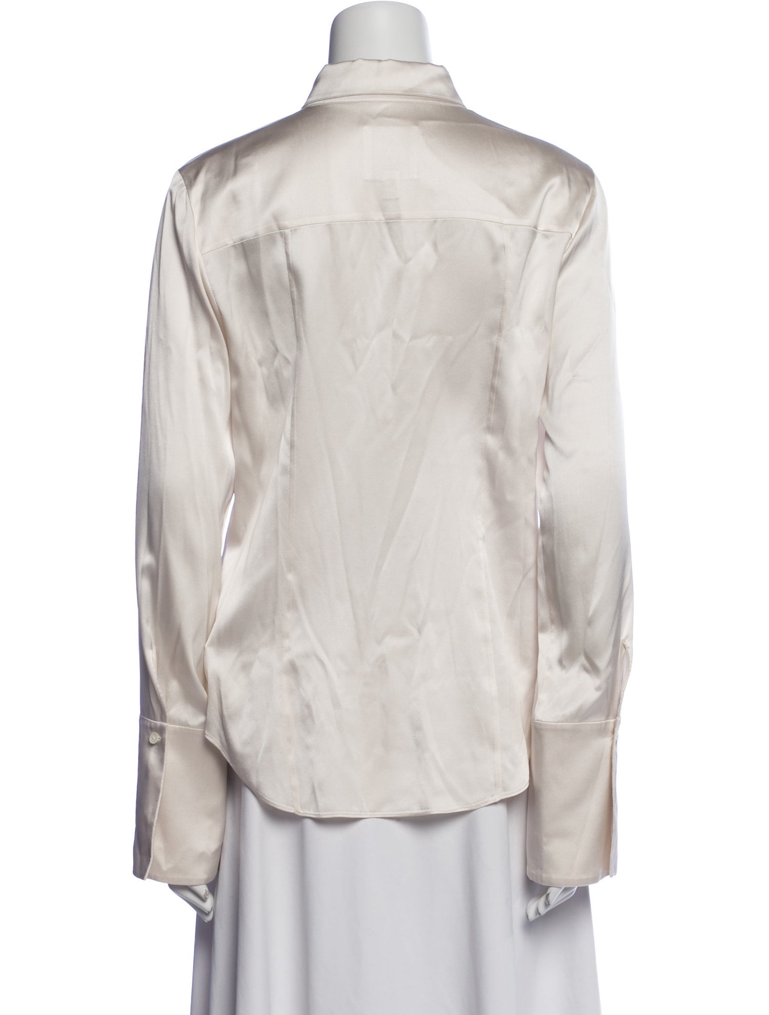 TWP Silk Long Sleeve Button-Up Top