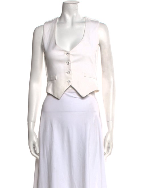 TWP Linen V-Neck Crop Top